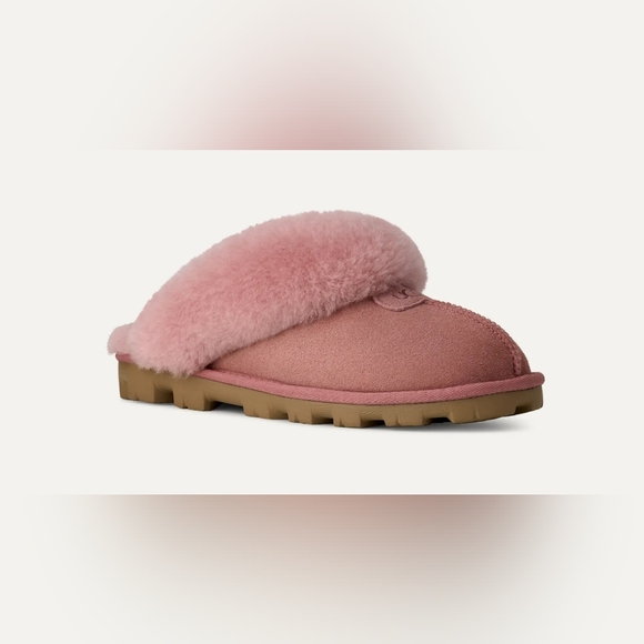 UGG Pink Fluffy Slippers - Picture 2 of 3